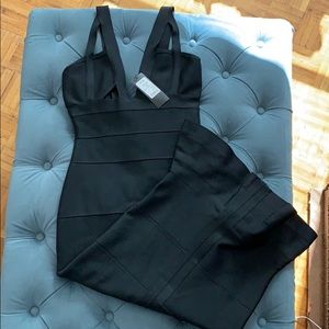 AKIRA black ever mini tulip dress